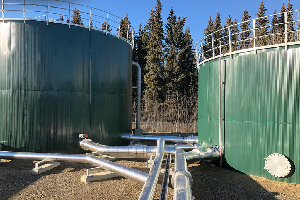 Epoxy-coated water storage tanks