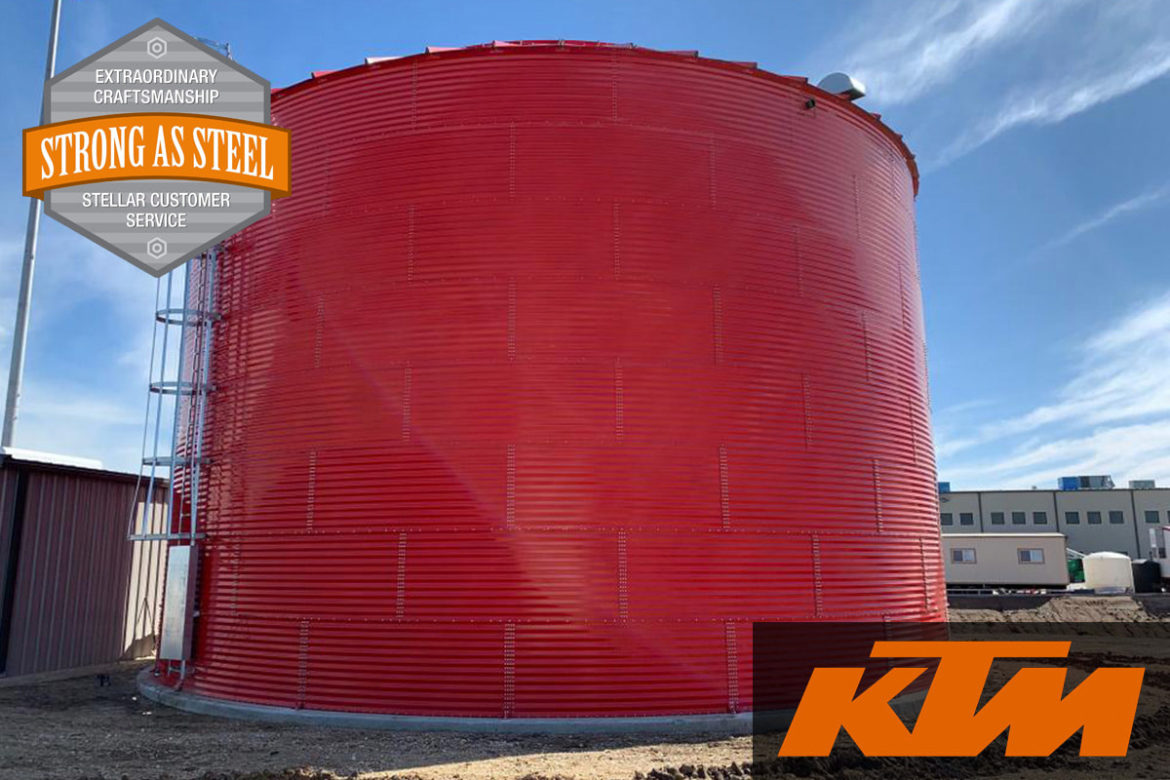 KTM Motor Sports - 350,000 gallon NFPA 22 Fire Protection Water Storage Tank